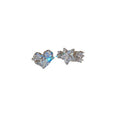 Light Luxury Copper Zircon Heart Star Round Ear Cuff Clip-on Earrings for Women view 5