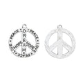 Zinc Alloy Peace Sign Charm Pendant No.979767 for DIY Necklace Bracelet Jewelry Making view 3