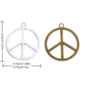 Zinc Alloy Peace Sign Charm Pendant No.819704 for DIY Necklace Bracelet Jewelry Making view 1