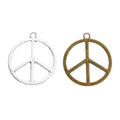 Zinc Alloy Peace Sign Charm Pendant No.819704 for DIY Necklace Bracelet Jewelry Making view 4