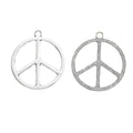 Zinc Alloy Peace Sign Charm Pendant No.819704 for DIY Necklace Bracelet Jewelry Making view 3