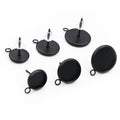 8/10/12mm Stainless Steel Stud Earring Gemstone Base Trays DIY Earring Accessories Without Backs 0.6g Stud Earrings view 3
