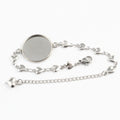 12-20mm Stainless Steel Heart Bracelet Tray For Glass Cabochon DIY Jewelry Setting Accessories 5g view 4