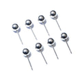3-6mm Stainless Steel Ball Stud Earring Pins Round Bead DIY Jewelry Findings No Backs Stud Earrings view 5