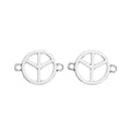 Zinc Alloy Peace Sign Charm Pendant No.682915 for DIY Necklace Bracelet Jewelry Making view 2