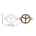 Zinc Alloy Peace Sign Charm Pendant No.682915 for DIY Necklace Bracelet Jewelry Making view 1