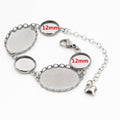 Multi Size Stainless Steel Time Gemstone Bracelet Base Trays DIY Jewelry Accessories 6g view 3