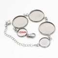Multi Size Stainless Steel Time Gemstone Bracelet Base Trays DIY Jewelry Accessories 6g view 2