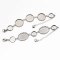 Multi Size Stainless Steel Time Gemstone Bracelet Base Trays DIY Jewelry Accessories 6g view 5