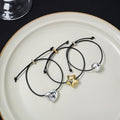 Korean Minimalist Smooth Heart Star Irregular Teardrop Round Adjustable Bracelet For Women view 1