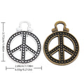 Zinc Alloy Peace Sign Charm Pendant No.721205 for DIY Necklace Bracelet Jewelry Making view 1