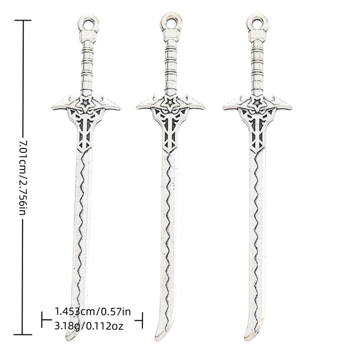 Zinc Alloy Weapon Charm Pendant No.193236 for DIY Necklace Bracelet Jewelry Making