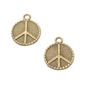 Zinc Alloy Peace Sign Charm Pendant for DIY Necklace Bracelet Jewelry Making view 2