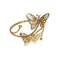 Premium Alloy Butterfly Flower Bangle Minimalist Statement Arm Cuff For Women view 5