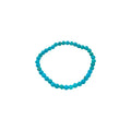 Vintage Faux Turquoise Beaded Elastic Bangle, French Minimalist Geometric Round Line Design view 5