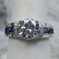 Geometric Zircon Ring, Japanese Korean Fashion Unisex Trendy European Proposal Ring view 3