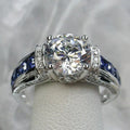 Geometric Zircon Ring, Japanese Korean Fashion Unisex Trendy European Proposal Ring view 1