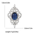Alloy Hollow Zircon Court Style Brooch Pin For Women's Apparel view 4