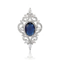 Alloy Hollow Zircon Court Style Brooch Pin For Women's Apparel view 5