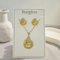 European American Vintage Geometric Round Stainless Steel Earrings 2 Piece Set For Women view 4