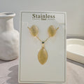 European American Vintage Geometric Round Stainless Steel Earrings 2 Piece Set For Women view 3