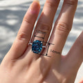 Square Four Prong Imitation Topaz Ring For Women European Luxury Versatile Finger Jewelry view 3