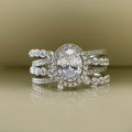 Elegant Oval Multi Layer Ring For Women, Niche Designer Light Luxury Statement Hand Jewelry view 1