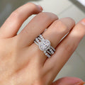 Elegant Oval Multi Layer Ring For Women, Niche Designer Light Luxury Statement Hand Jewelry view 2