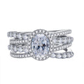 Elegant Oval Multi Layer Ring For Women, Niche Designer Light Luxury Statement Hand Jewelry view 5