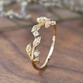 Women's Thorn Flower Zircon Ring Delicate Floral Vine Pastoral Style Simple Index Finger Jewelry view 2