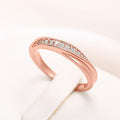 Japanese Light Luxury Micro Pave Ring, Fashion Couple Style Daily Commuter Finger Ring view 8
