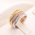 Japanese Light Luxury Micro Pave Ring, Fashion Couple Style Daily Commuter Finger Ring view 2