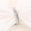 Japanese Light Luxury Micro Pave Ring, Fashion Couple Style Daily Commuter Finger Ring view 5