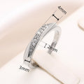 Japanese Light Luxury Micro Pave Ring, Fashion Couple Style Daily Commuter Finger Ring view 4