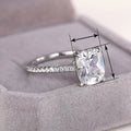 European Fashion Princess Square Diamond Ring, Engagement Proposal Women's Finger Ring view 4