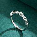 Women's Twisted Chain Ring, Minimalist Braid Infinity 8 Design Niche Index Finger Ring view 3