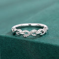 Women's Twisted Chain Ring, Minimalist Braid Infinity 8 Design Niche Index Finger Ring view 1