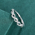 Women's Twisted Chain Ring, Minimalist Braid Infinity 8 Design Niche Index Finger Ring view 2