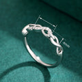 Women's Twisted Chain Ring, Minimalist Braid Infinity 8 Design Niche Index Finger Ring view 4