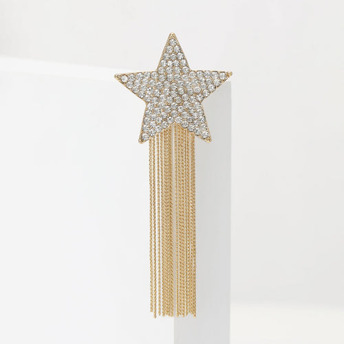 Alloy Rhinestone Meteor Brooch Pin For Dresses And Suits