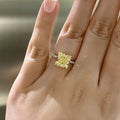 European American Square Sugar Ring For Women, Korean Drama Princess Style Fashion Jewelry view 3