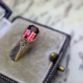 Gold Tone Vintage Court Style Engagement Ring European American Fashion Finger Ring view 5