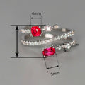 Trendy Double Head Open Ring For Women, European American Fashion Adjustable Tail Finger Jewelry view 4