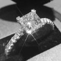 Minimalist Square Women's Ring, Luxury Geometric Design Fashion Temperament Finger Ring view 3