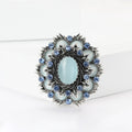 Alloy Cat Eye Stone Baroque Brooch Pin For Dresses And Shawls view 2