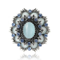 Alloy Cat Eye Stone Baroque Brooch Pin For Dresses And Shawls view 4
