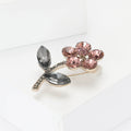 Alloy Full Rhinestone Flower Brooch Pin For Dresses And Cardigans view 3