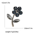 Alloy Full Rhinestone Flower Brooch Pin For Dresses And Cardigans view 6