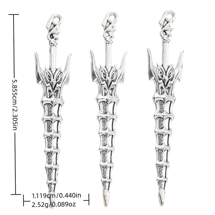 Zinc Alloy Weapon Charm Pendant No.860054 for DIY Necklace Bracelet Jewelry Making