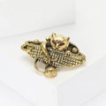 Metal Alloy Cat Hydrangea Brooch For Coats And Suits view 3